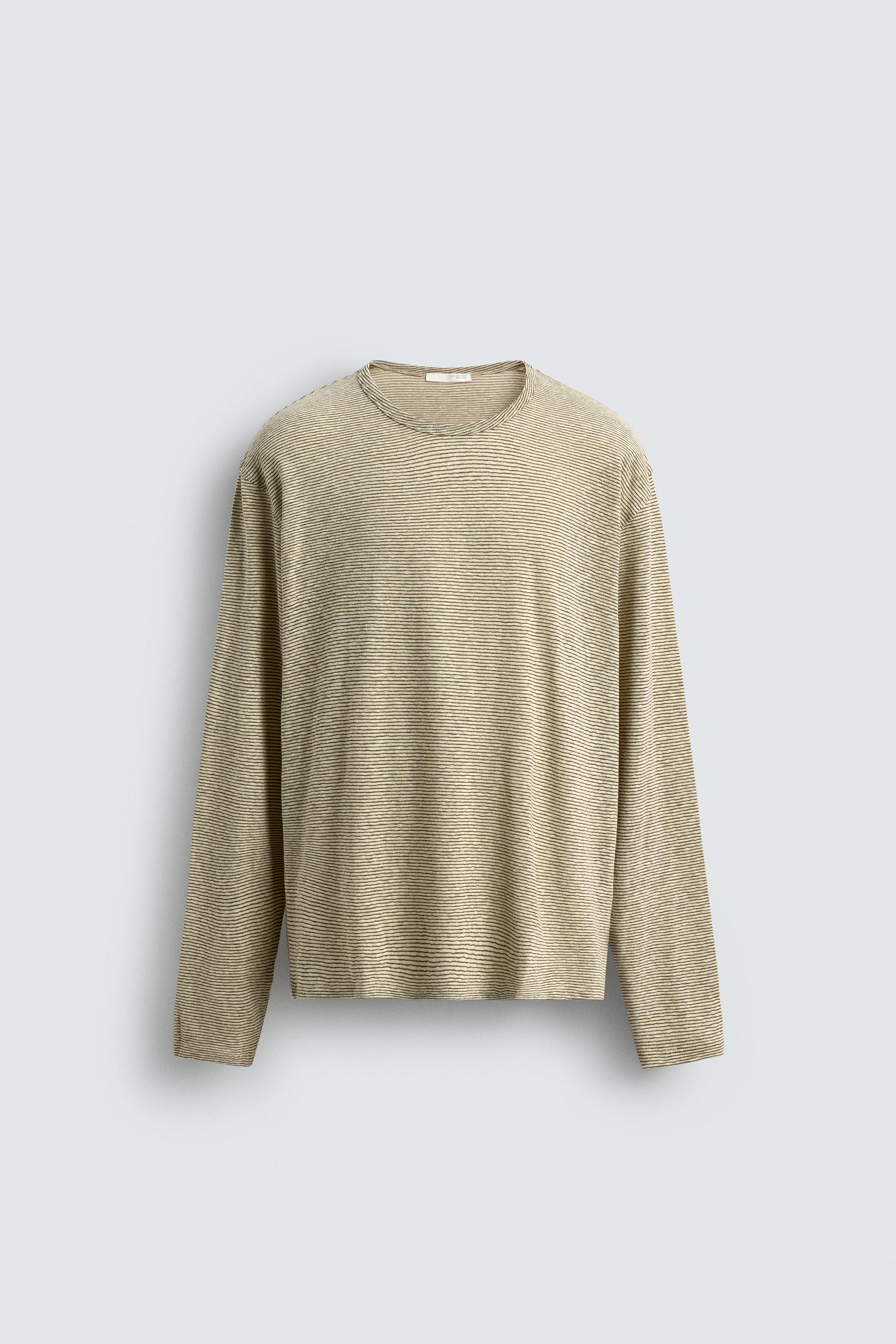 STRIPED JACQUARD LONG SLEEVE T-SHIRT
